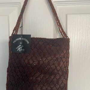 Brown Beaded Purse